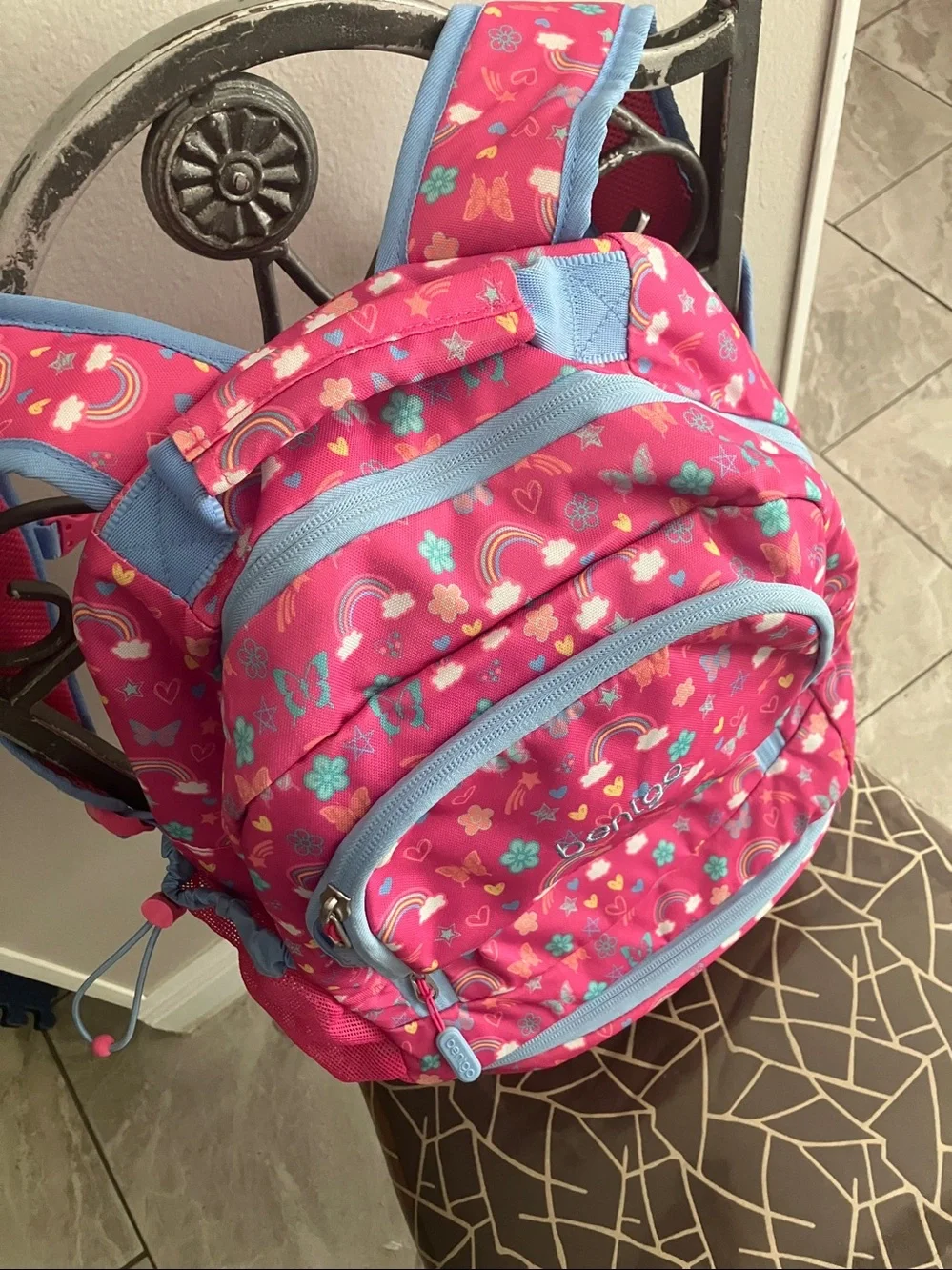 BENTGO Girl’s Pink Rainbow Prints 2-in-1 Backpack & Insulated Lunch Bag